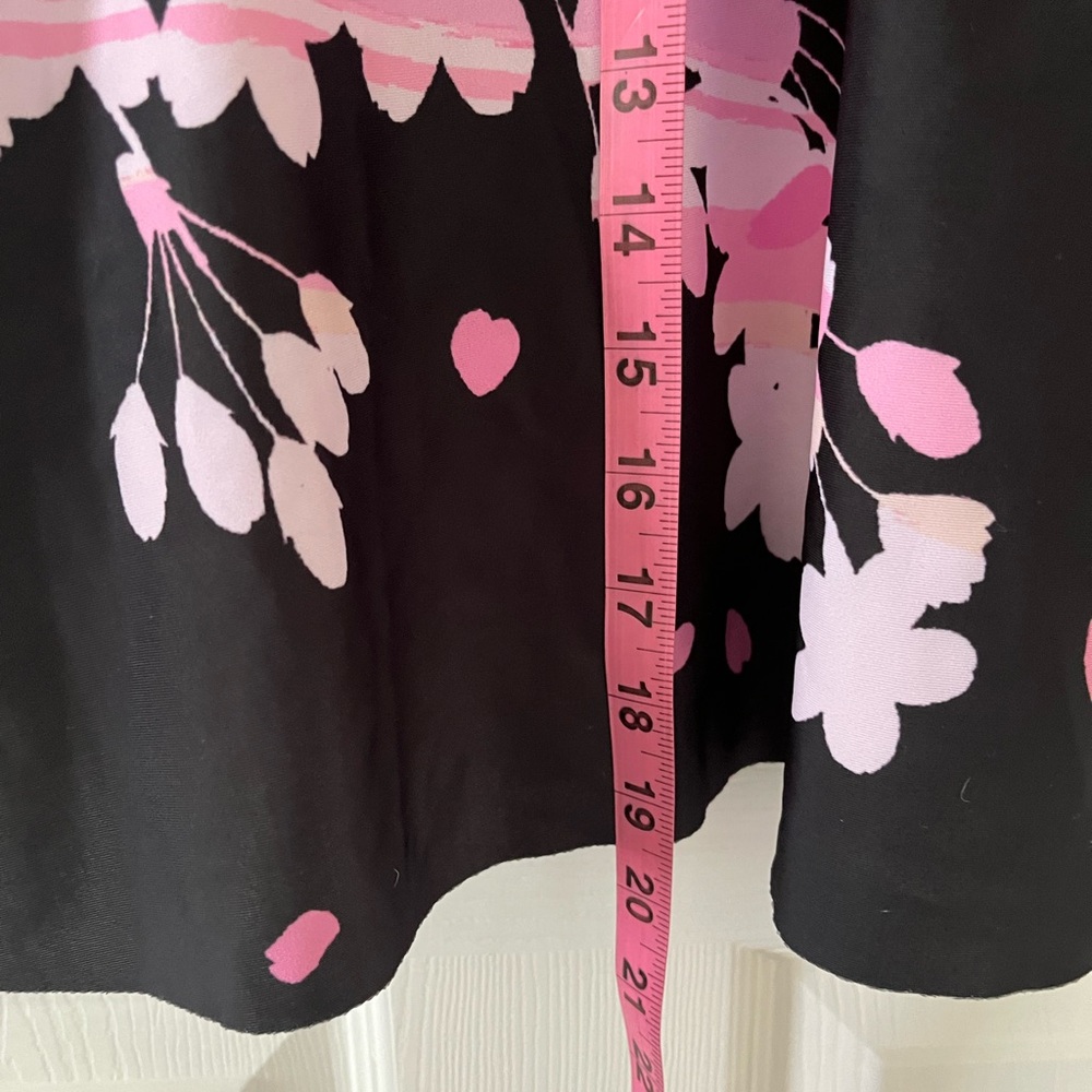 Floral Pink and Black Swim Top - Picture 4 of 5